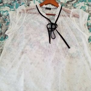 Sheer Polka Dot Blouse